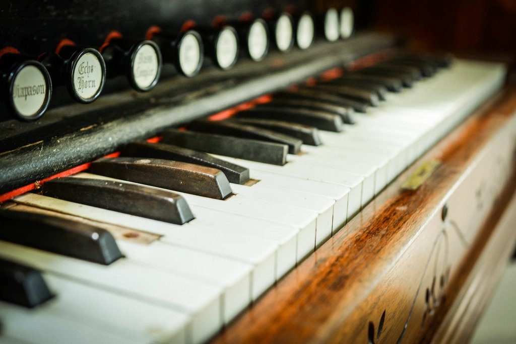 Close-up of piano keys ready for a lesson