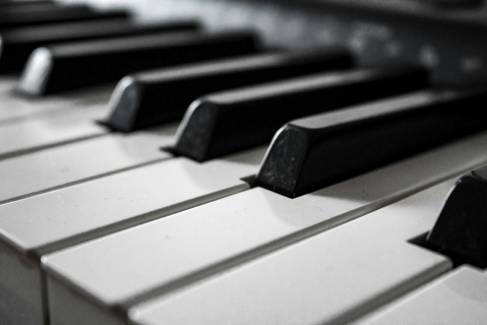 Close-up of piano keys for home practice and lessons