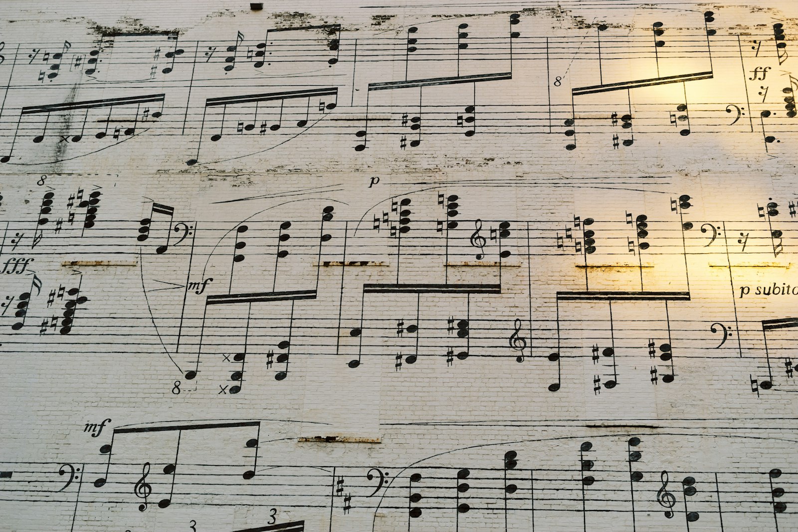 Sheet music open on a music stand
