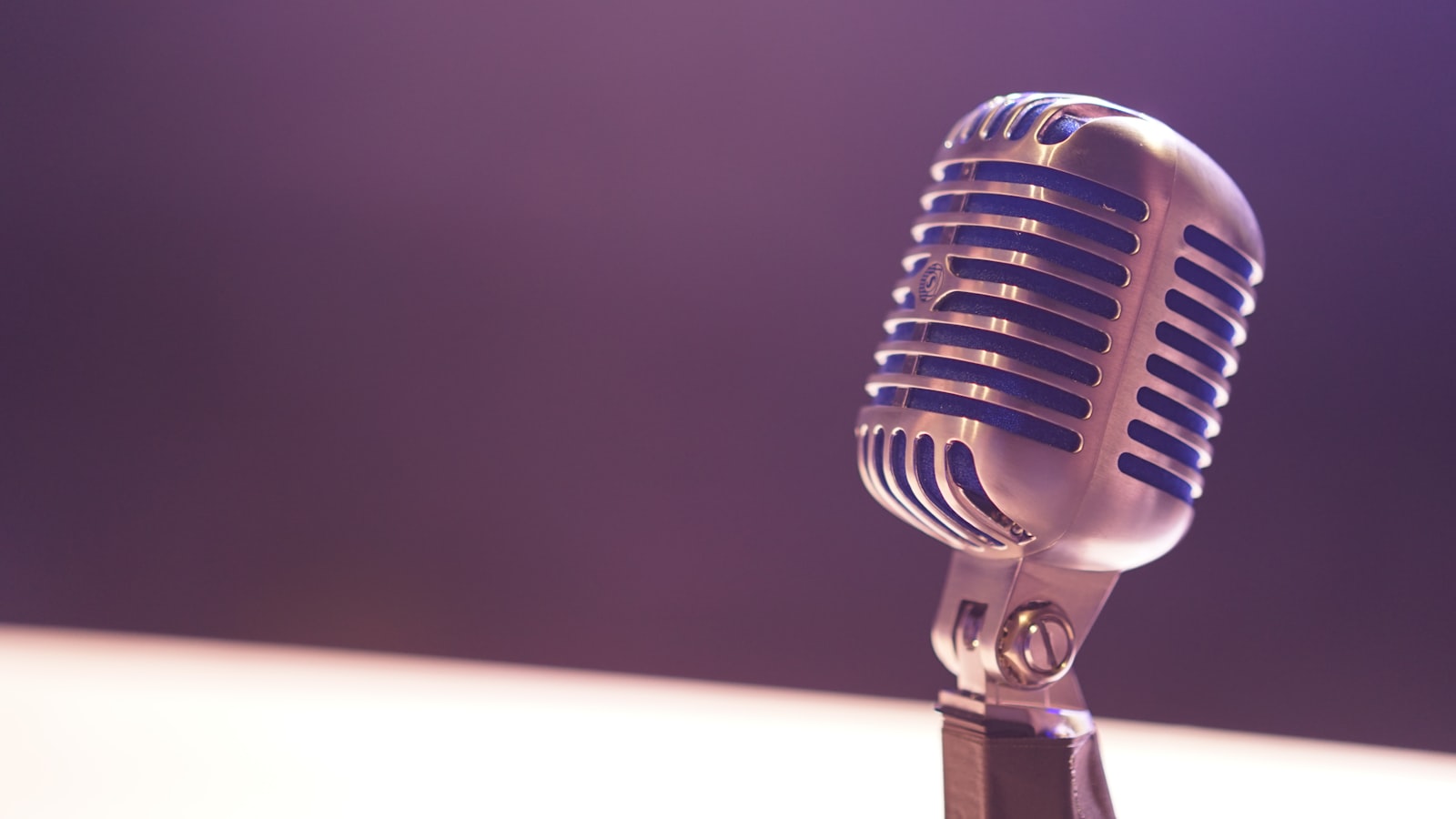 Studio microphone used for vocal lessons and recording