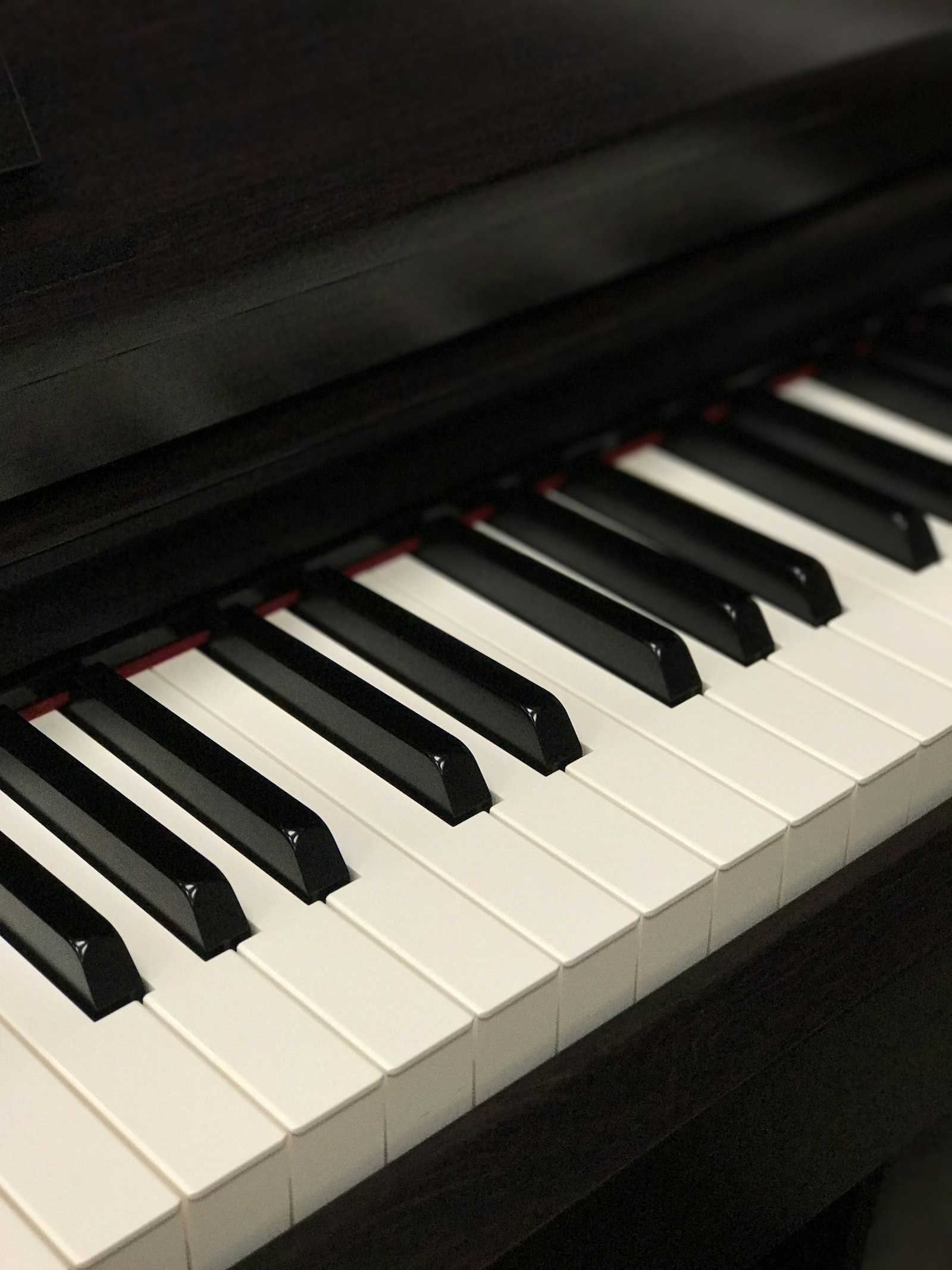 Close-up of piano keys